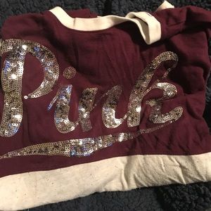Burgundy Long sleeve Victoria secret shirt